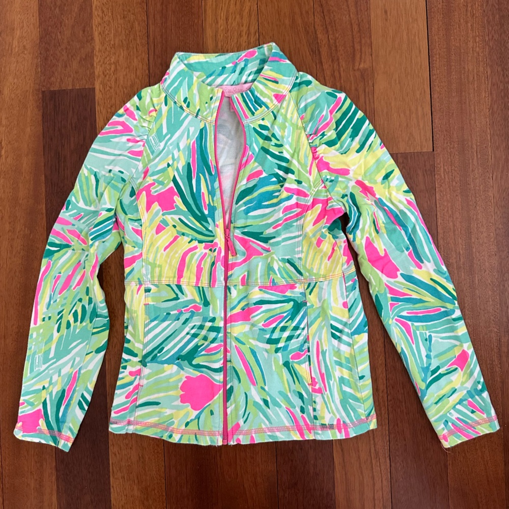 Lilly Pulitzer Tropical Print Kids Rashguard youth size 8-10